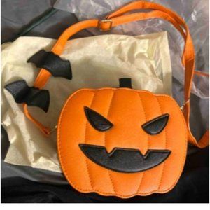 Halloween Orange Pumpkin Fall Mini Crossbody Novelty Purse Zipper Shoulder